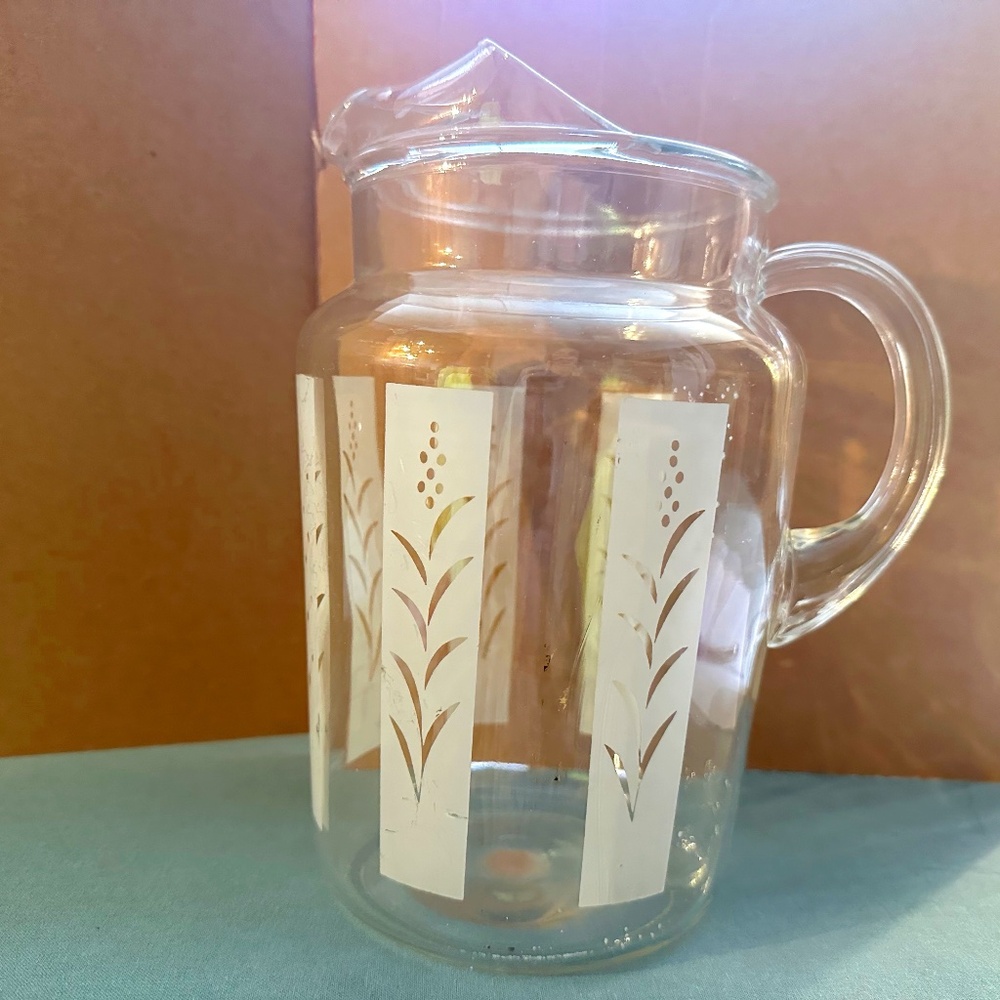 Retro Glass Pitcher